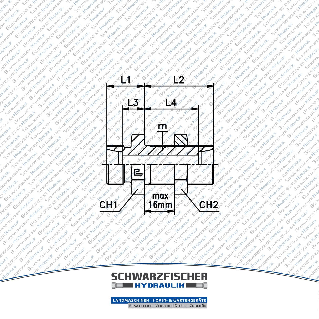 Gerade Hydraulik Schottverschraubung SV Baureihe S von Schwarzfischer Hydraulik