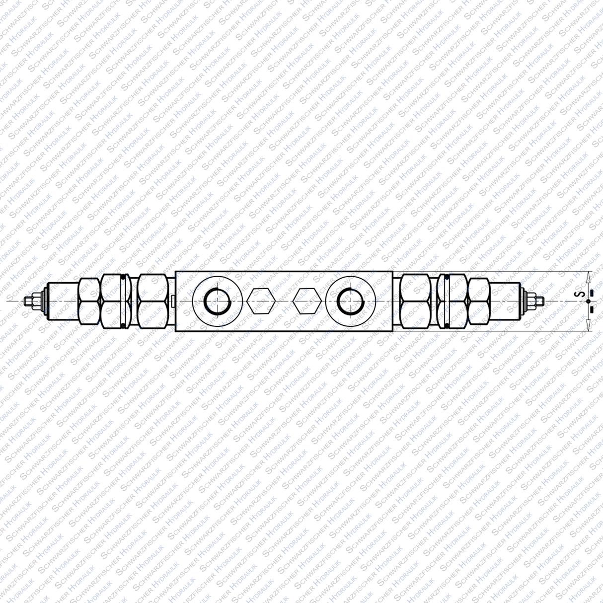 Hydraulik Ventil Senkbremsventil doppelwirkend druckkompensiert VBCD 3/4" DE CC von Schwarzfischer Hydraulik