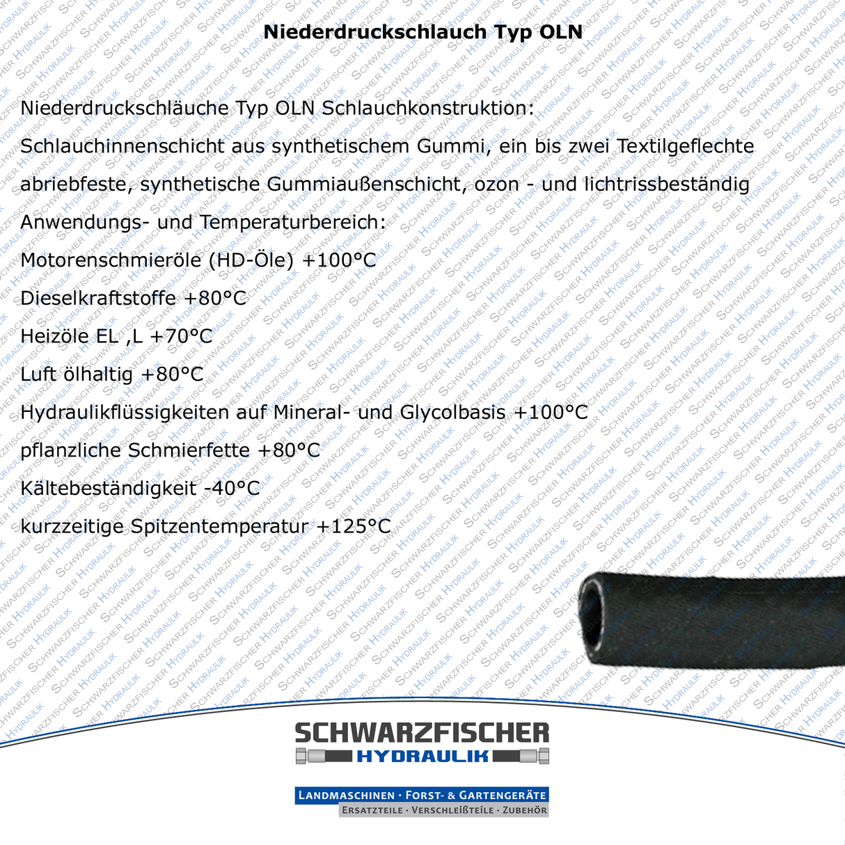 Niederdruckschlauch Typ OLN | Meterware und Spulen von Schwarzfischer Hydraulik