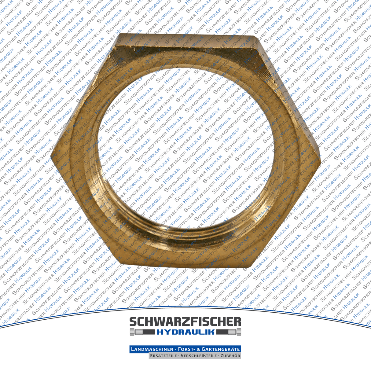 Gegenmutter in Messing von Schwarzfischer Hydraulik