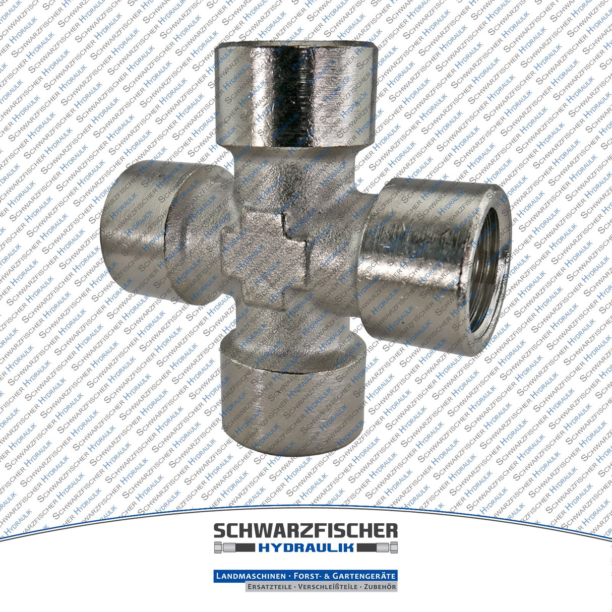 Kreuzstück in Messing vernickelt von Schwarzfischer Hydraulik