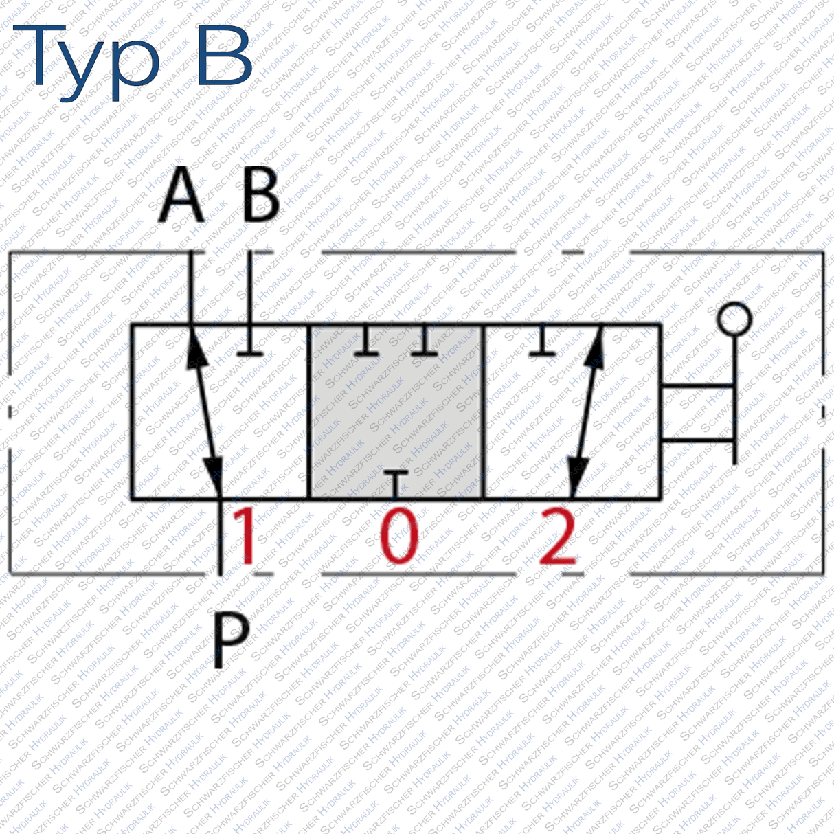 Hydraulik 3/2 Wegeventil Drehumschaltventil von Schwarzfischer Hydraulik