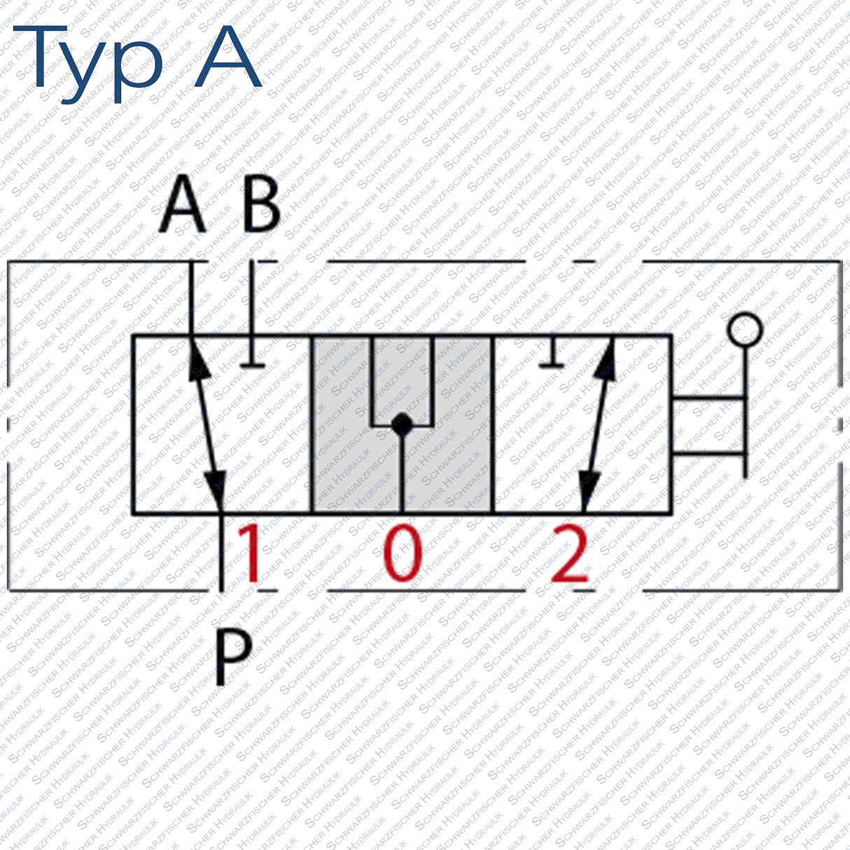 Hydraulik 3/2 Wegeventil Drehumschaltventil von Schwarzfischer Hydraulik