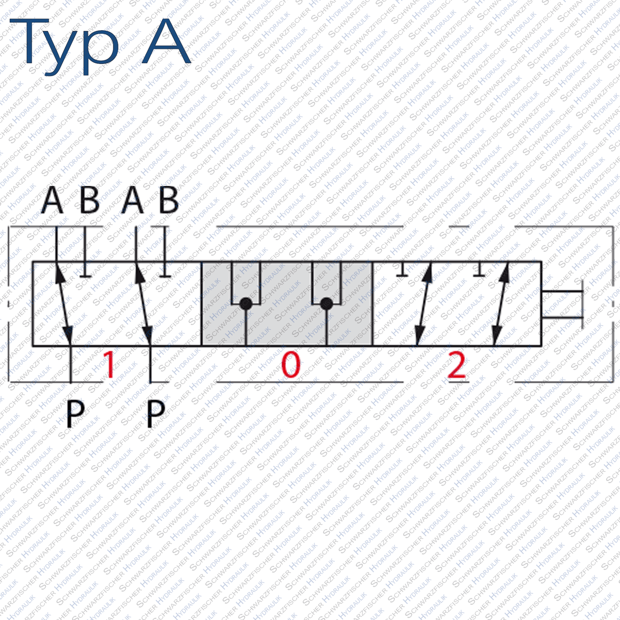 Hydraulik 6/2 Wegeventil Drehumschaltventil von Schwarzfischer Hydraulik
