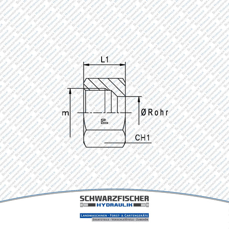 Hydraulik Überwurfmutter Baureihe L von Schwarzfischer Hydraulik