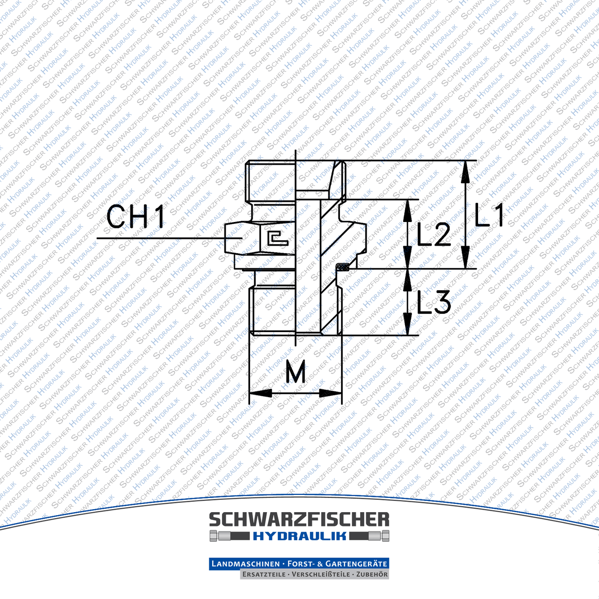 Hydraulik Einschraubverschraubung GE metrisches Gewinde Baureihe S von Schwarzfischer Hydraulik