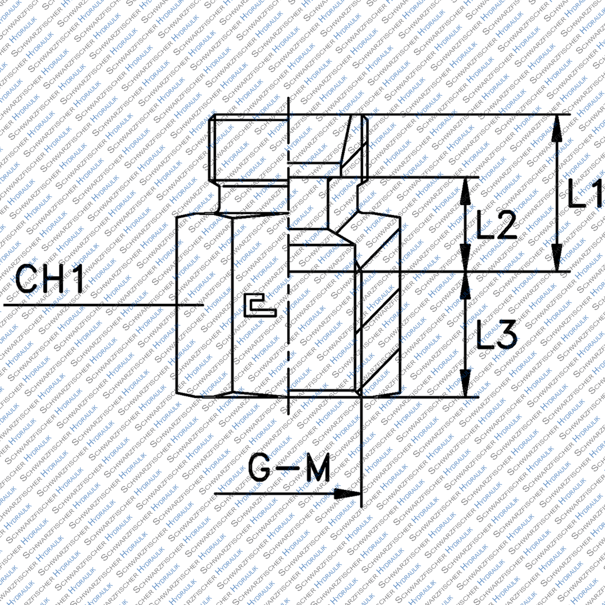 Hydraulik Aufschraubverschraubung Gerade GAI - LR mit Innengewinde zöllig Baureihe L von Schwarzfischer Hydraulik