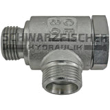 Hydraulik Winkel Schwenkverschraubung mit zölligem Gewinde Baureihe S von Schwarzfischer Hydraulik