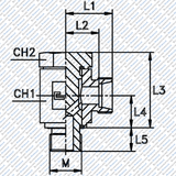 Hydraulik Winkel Schwenkverschraubung mit metrischem Gewinde Baureihe S von Schwarzfischer Hydraulik