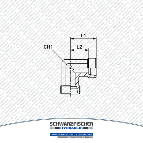 Winkel Hydraulik Verschraubung W Baureihe L von Schwarzfischer Hydraulik