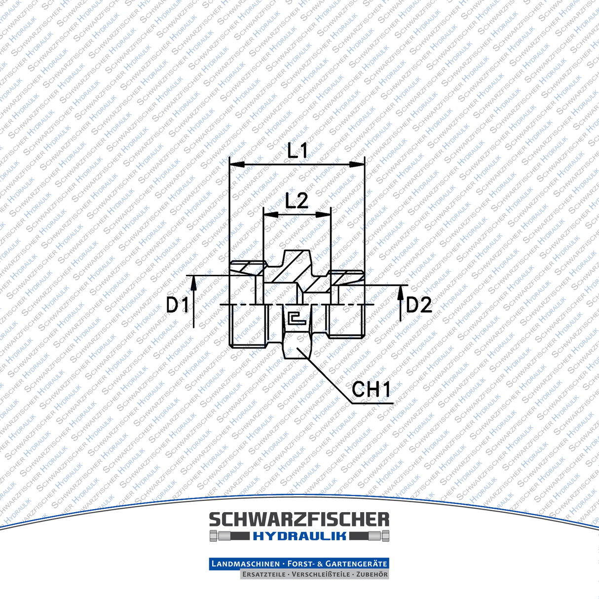 Gerade Hydraulik Reduzierverschraubung GR Baureihe L von Schwarzfischer Hydraulik