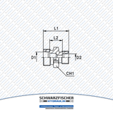 Gerade Hydraulik Reduzierverschraubung GR Baureihe L von Schwarzfischer Hydraulik