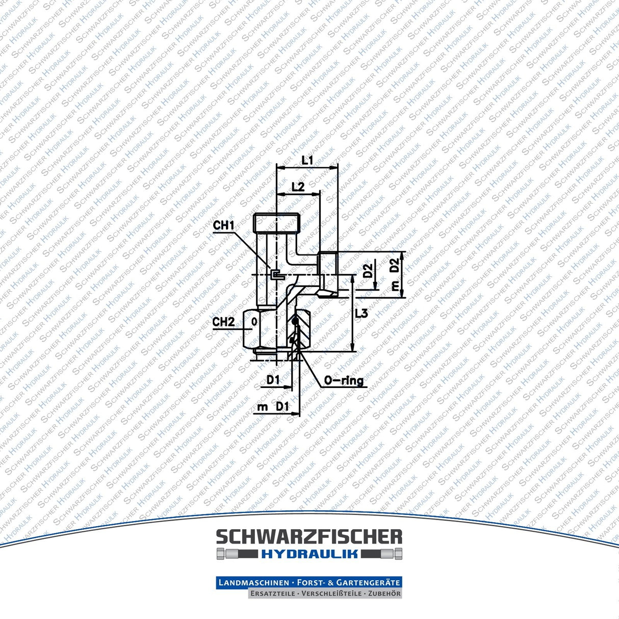 Einstellbare Hydraulik L - Verschraubung EL EVL Baureihe L von Schwarzfischer Hydraulik