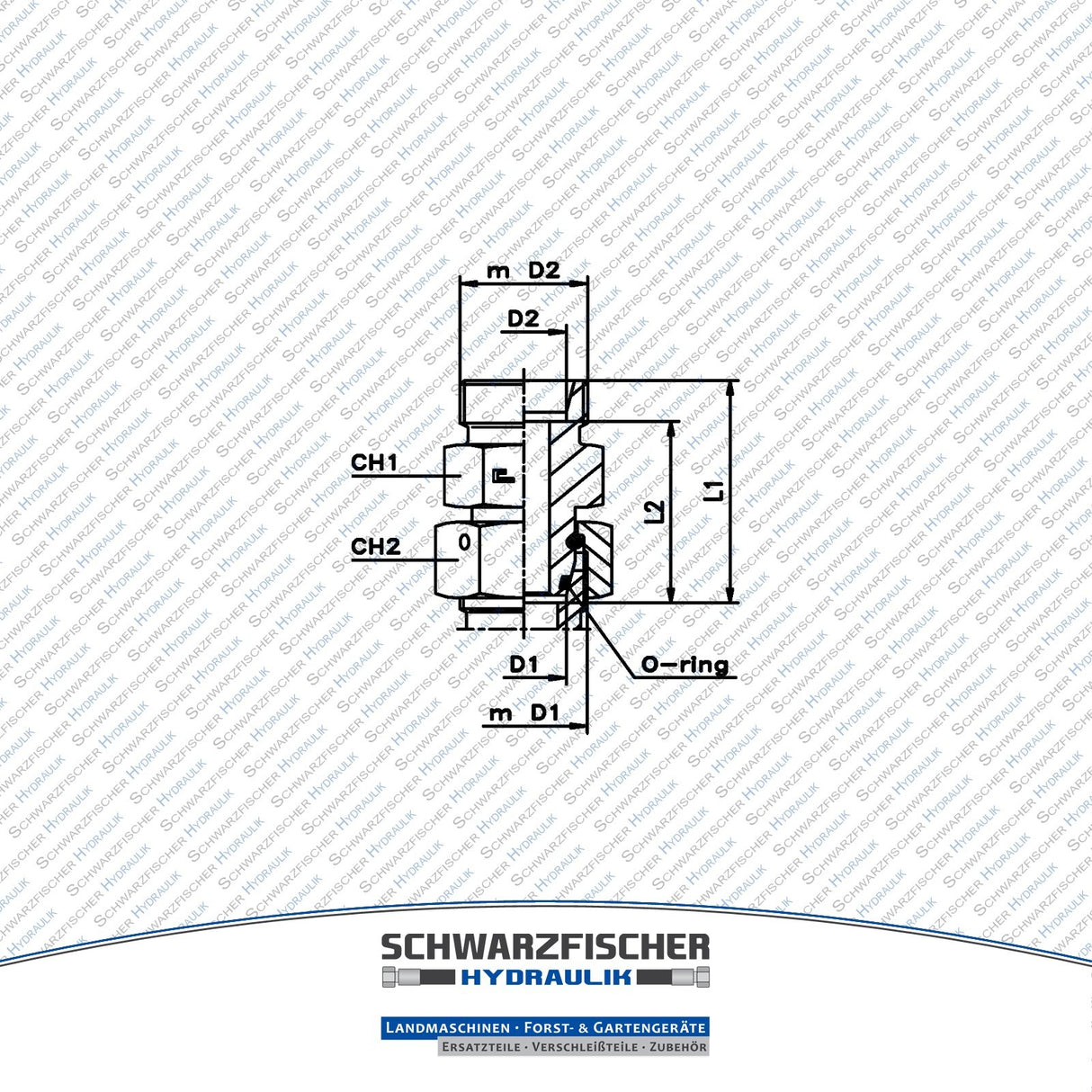 Hydraulik Distanzadapter Baureihe L von Schwarzfischer Hydraulik