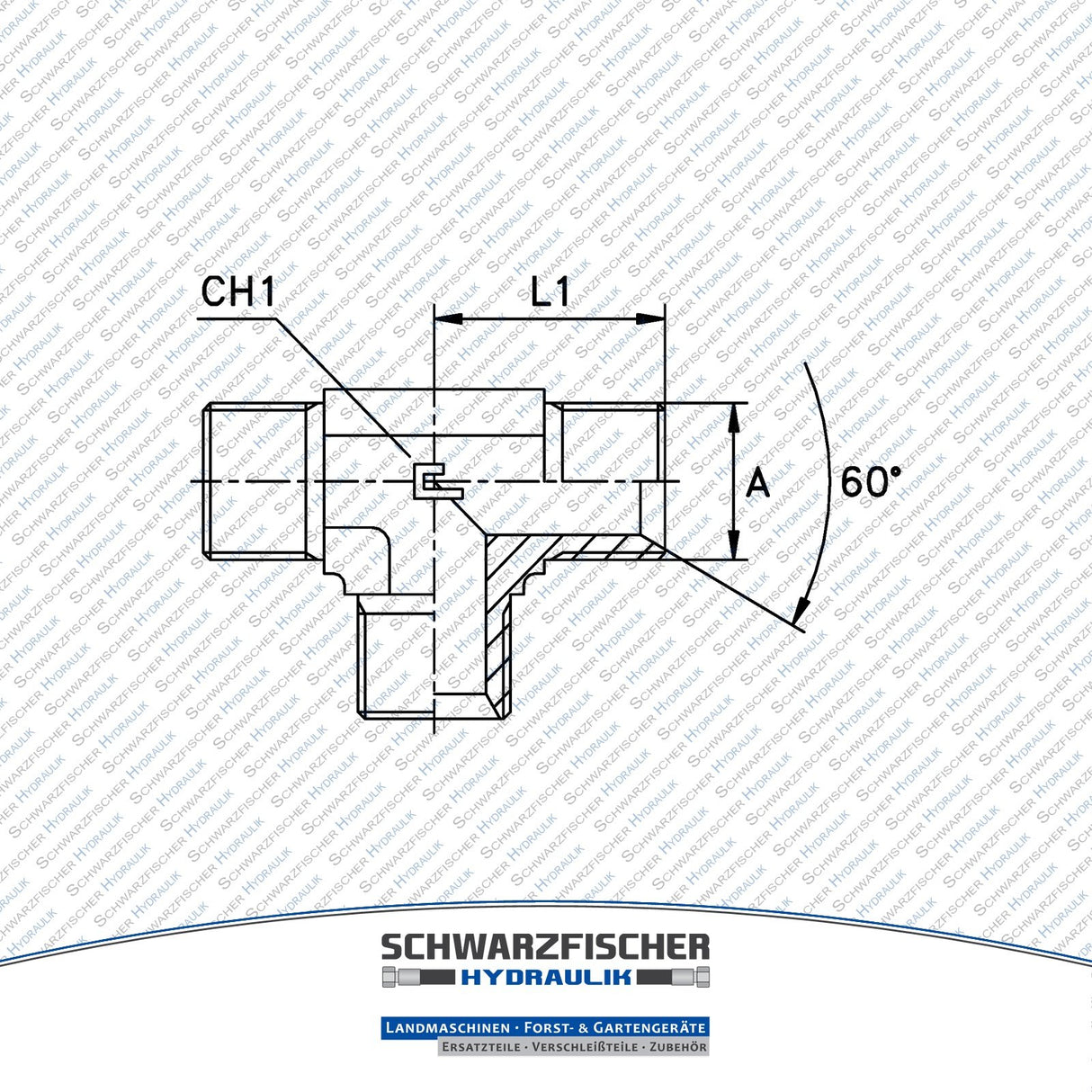 Hydraulik T - Verschraubung BSP von Schwarzfischer Hydraulik