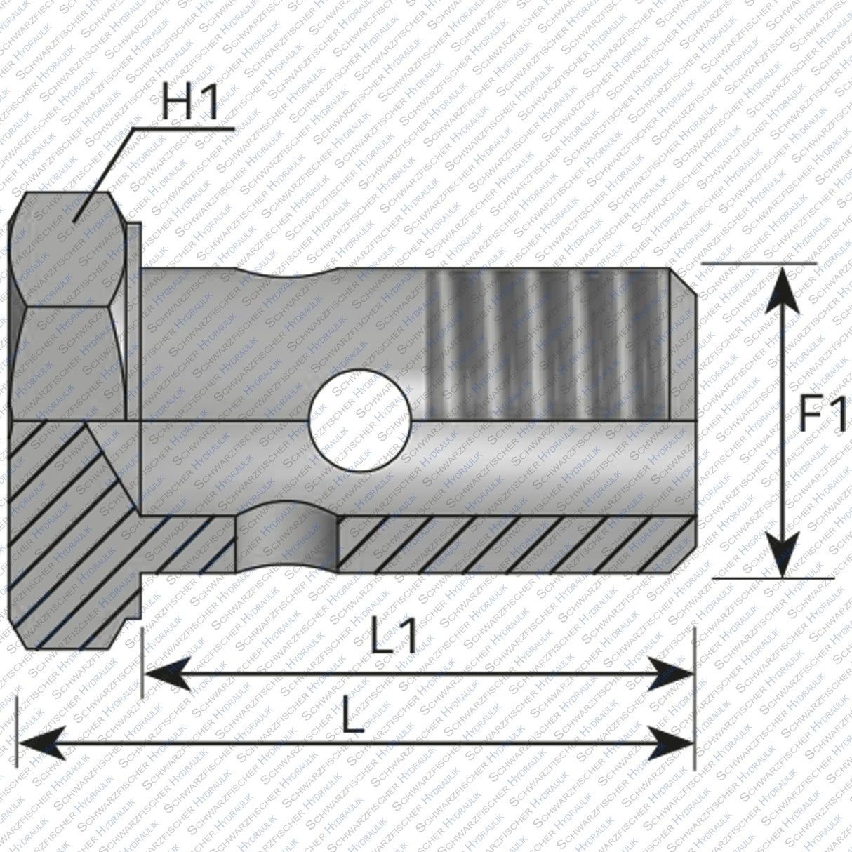 Hohlschraube einfach von Schwarzfischer Hydraulik