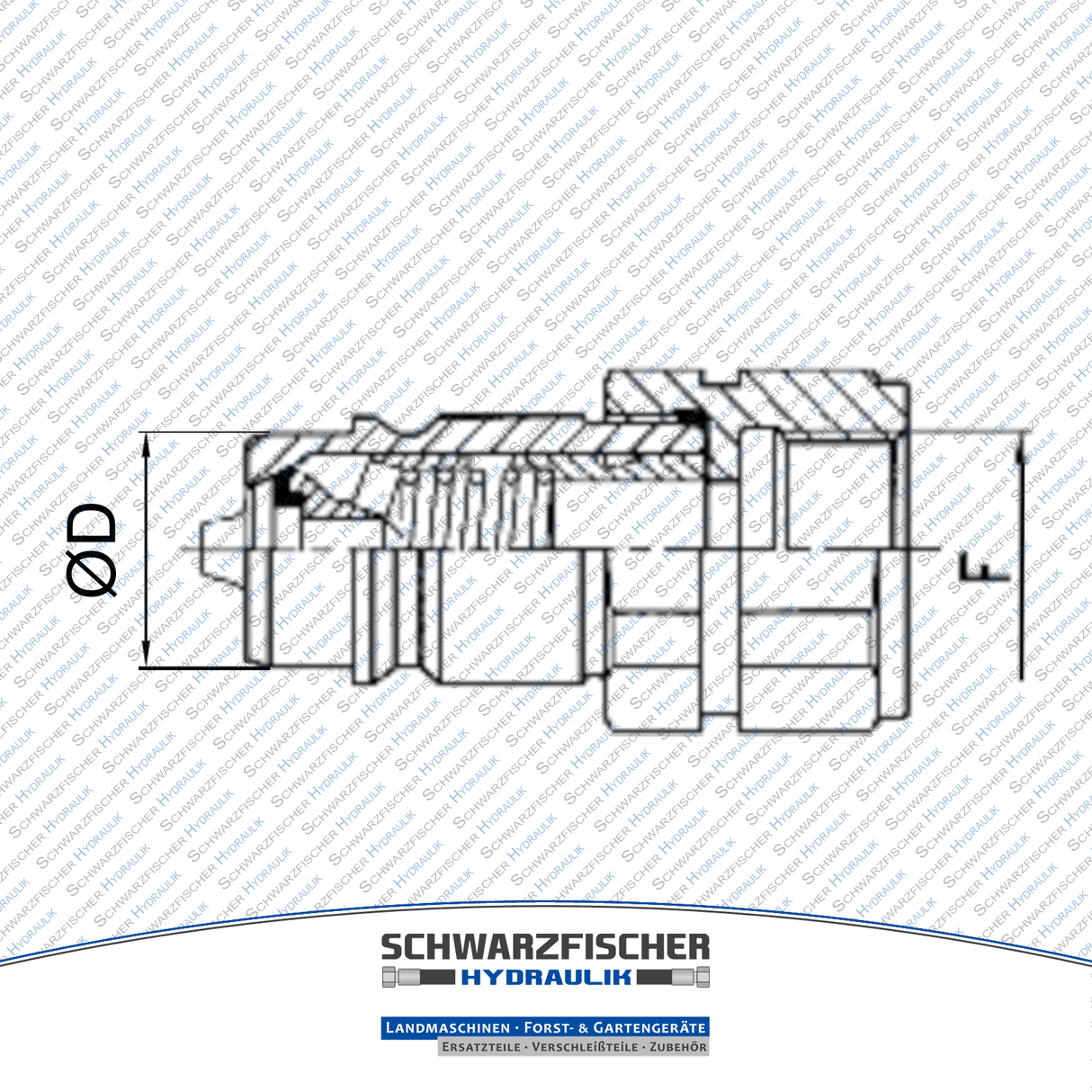 Hydraulik Steckkupplung Stecker zölliges Innengewinde Hydraulikkupplung von Schwarzfischer Hydraulik