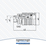 Hydraulik Steckkupplung Muffe Außengewinde von Schwarzfischer Hydraulik