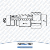Hydraulik Kupplung Flat Face Stecker von Schwarzfischer Hydraulik