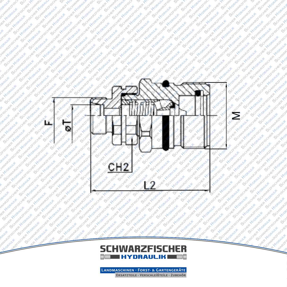 Hydraulik Schraubkupplung Muffe Außengewinde von Schwarzfischer Hydraulik