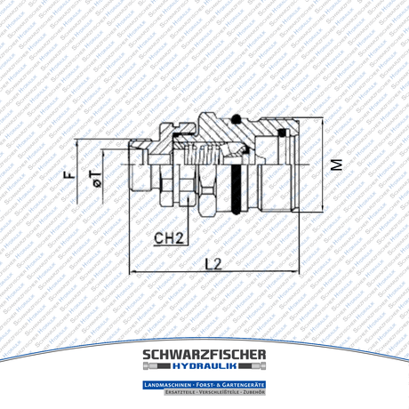 Hydraulik Schraubkupplung Muffe Außengewinde von Schwarzfischer Hydraulik