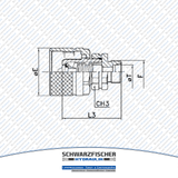 Hydraulik Schraubkupplung Stecker Außengewinde von Schwarzfischer Hydraulik