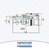 Hydraulik Schraubkupplung Muffe Schott Außengewinde von Schwarzfischer Hydraulik