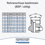 Hydraulikschlauch 2SC DN10 G3/8" AGR/AGR | Längen bis 5000mm von Schwarzfischer Hydraulik