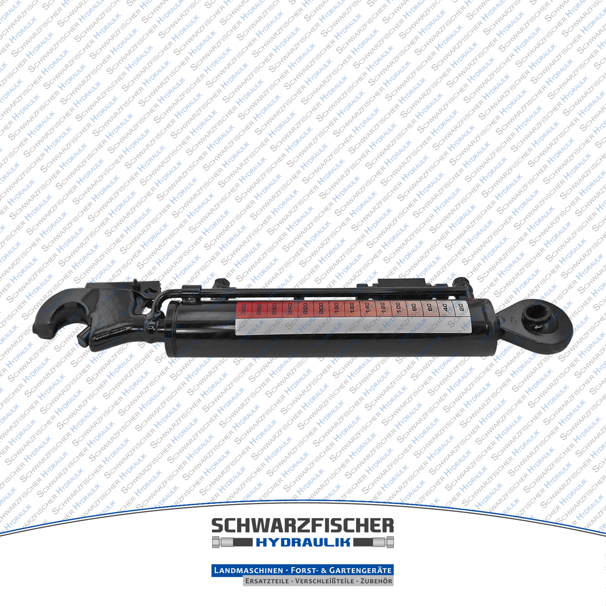 Hydraulischer Oberlenker mit Fanghaken und Schläuche von Schwarzfischer Hydraulik