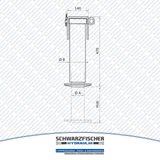 Hydraulikscher Stützfußzylinder Standardausführung von Schwarzfischer Hydraulik