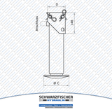 Hydraulikscher Stützfußzylinder Standardausführung von Schwarzfischer Hydraulik