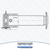 Hydraulikscher Stützfußzylinder mit Schnellverschluss von Schwarzfischer Hydraulik