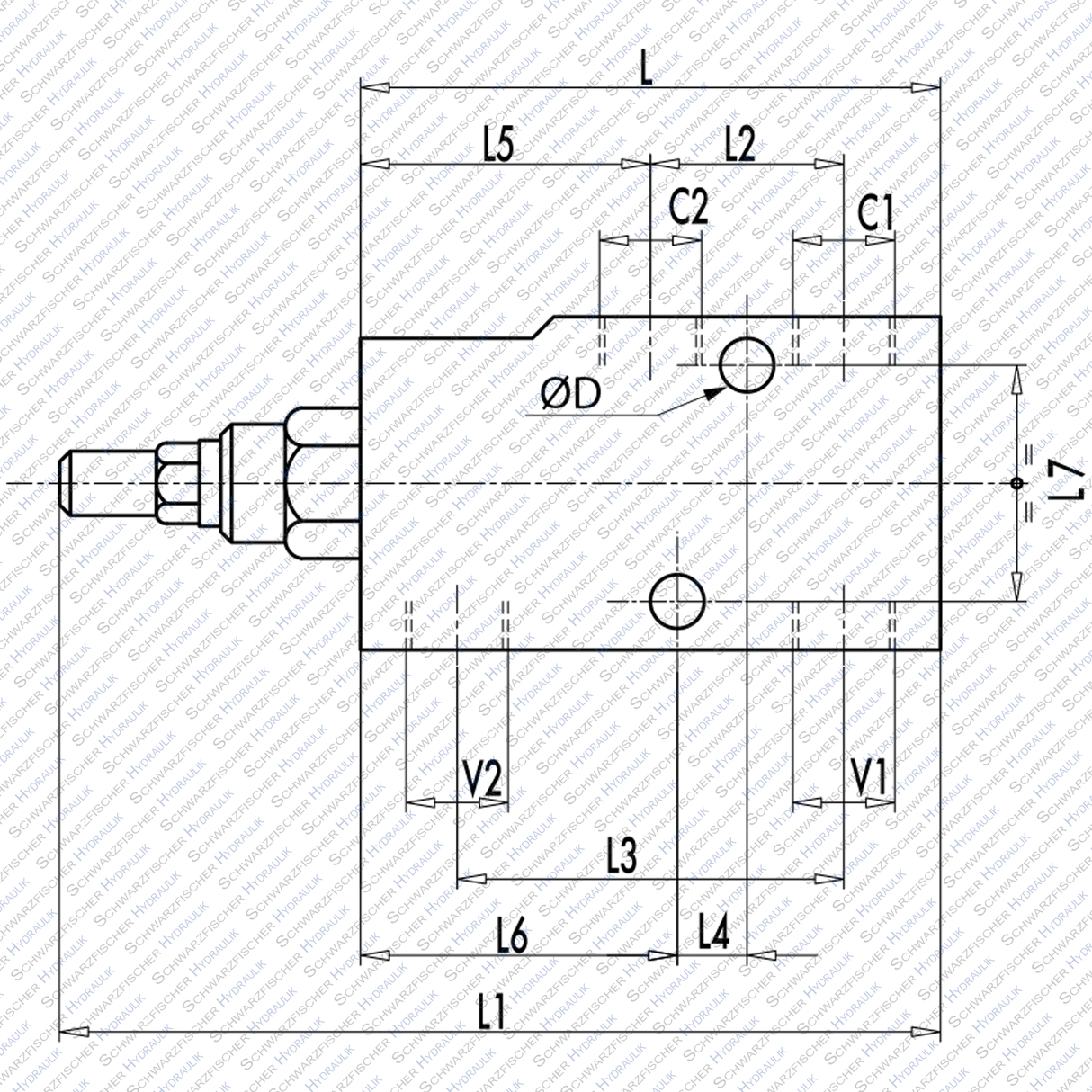 Hydraulik Senkbremsventil einfachwirkend Overcenter Valves VBCD von Schwarzfischer Hydraulik