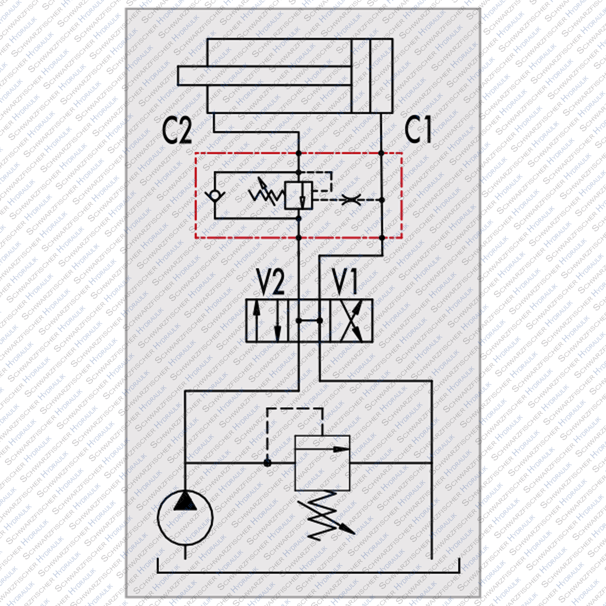 Hydraulik Senkbremsventil einfachwirkend Overcenter Valves VBCD von Schwarzfischer Hydraulik