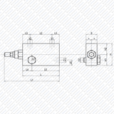 Hydraulik Senkbremsventil einfachwirkend zum Aufflanschen auf Zylinder VBCD von Schwarzfischer Hydraulik