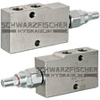 Hydraulik Senkbremsventil einfachwirkend druckkompensiert Overcenter Valves VBCD von Schwarzfischer Hydraulik