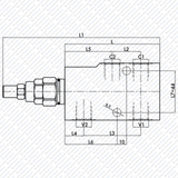 Hydraulik Senkbremsventil einfachwirkend druckkompensiert Overcenter Valves VBCD von Schwarzfischer Hydraulik