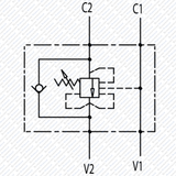 Hydraulik Senkbremsventil einfachwirkend druckkompensiert VBCD34 - SE - CC von Schwarzfischer Hydraulik