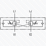 Hydraulik Senkbremsventil doppelwirkend Overcenter Valves VBCD von Schwarzfischer Hydraulik