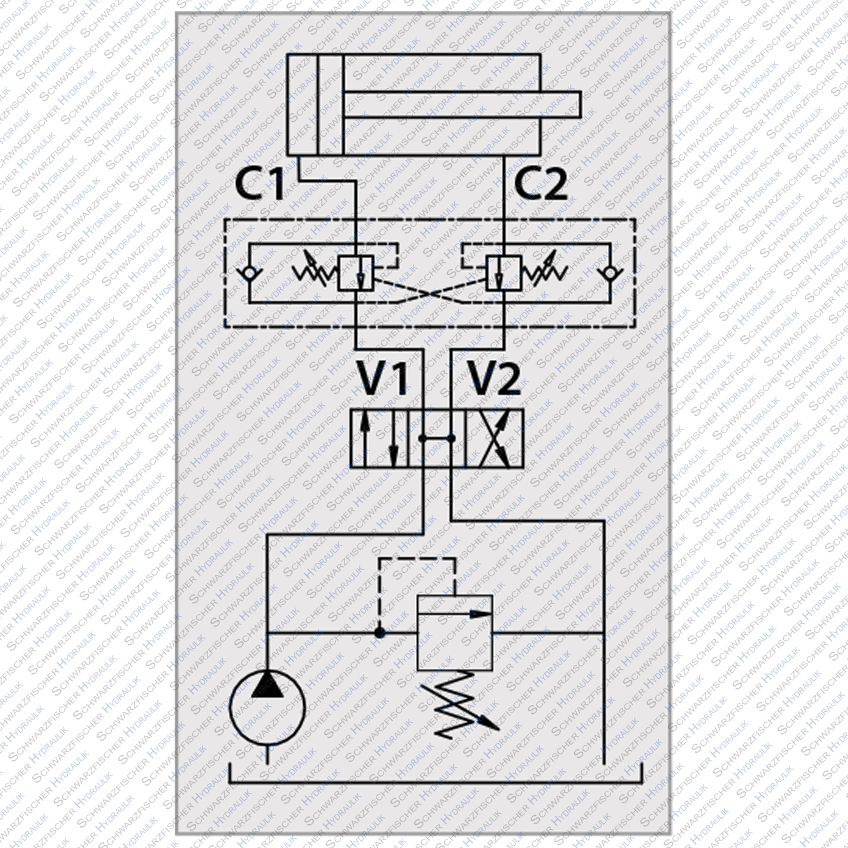 Hydraulik Senkbremsventil doppelwirkend Overcenter Valves VBCD von Schwarzfischer Hydraulik