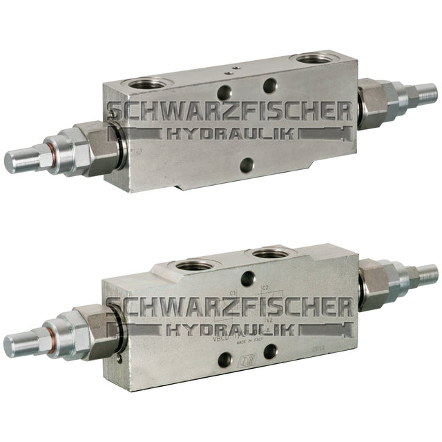 Lasthalteventil / Senkbremsventil, doppeltwirkend; 3/8 – Grunemeyer Hydraulik Lasthalteventil / Senkbremsventil, doppeltwirkend; 3/8 – Grunemeyer Hydraulik