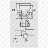 Hydraulik Ventil Senkbremsventil doppelwirkend druckkompensiert VBCD von Schwarzfischer Hydraulik