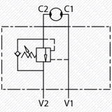 Hydraulik Senkbremsventil einfachwirkend zum Aufflanschen auf OMS Ölmotor VBCDF von Schwarzfischer Hydraulik