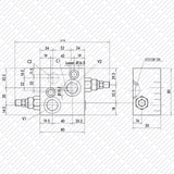 Hydraulik Senkbremsventil doppeltwirkend zum Aufflanschen auf OMS Motoren VBCDF von Schwarzfischer Hydraulik