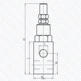 Hydraulik Ventil DBV Druckbegrenzungsventil VMP leichte Baureihe mit Hutmutter von Schwarzfischer Hydraulik