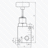 Hydraulik Ventil DBV Druckbegrenzungsventil VMP leichte Baureihe mit Handrad von Schwarzfischer Hydraulik