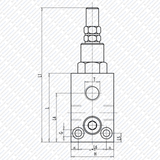 Hydraulik DBV Druckbegrenzungsventil VMP mit Hutmutter und Manometer Anschluss von Schwarzfischer Hydraulik