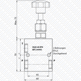 Hydraulik Ventil DBV Druckbegrenzungsventil direktgesteuert WMD40 mit Handrad von Schwarzfischer Hydraulik