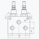 Hydraulik DBV Druckbegrenzungsventil doppelwirkend direktgesteuert VMPD mit Hutmutter von Schwarzfischer Hydraulik