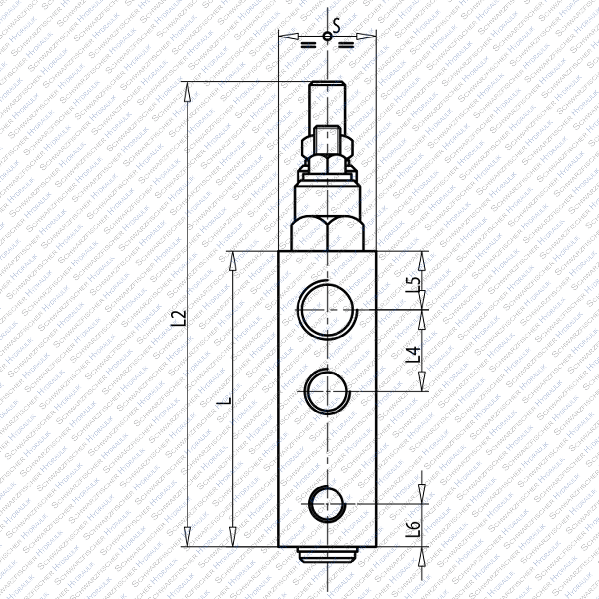 Hydraulik Ventil Abschaltventil VABP für Pumpen Nieder/Hochdruck von Schwarzfischer Hydraulik